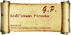 Glückman Piroska névjegykártya