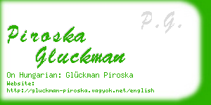 piroska gluckman business card